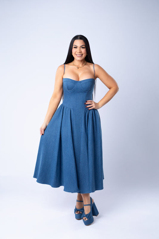 ORIANA DENIM DRESS