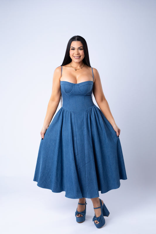ORIANA DENIM DRESS