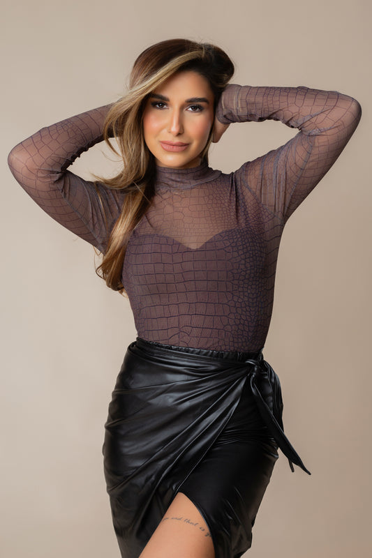 NANCY ANIMAL PRINT BODYSUIT