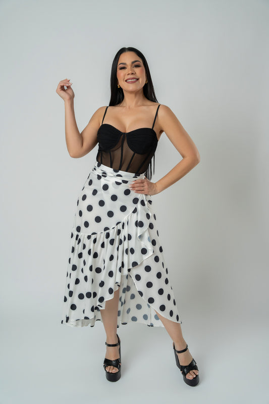 JENNIFER POLKA DOT SKIRT