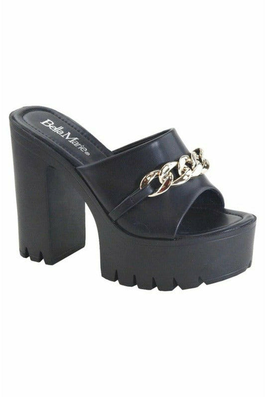 BARBIE BLACK PLATFORM SANDALS