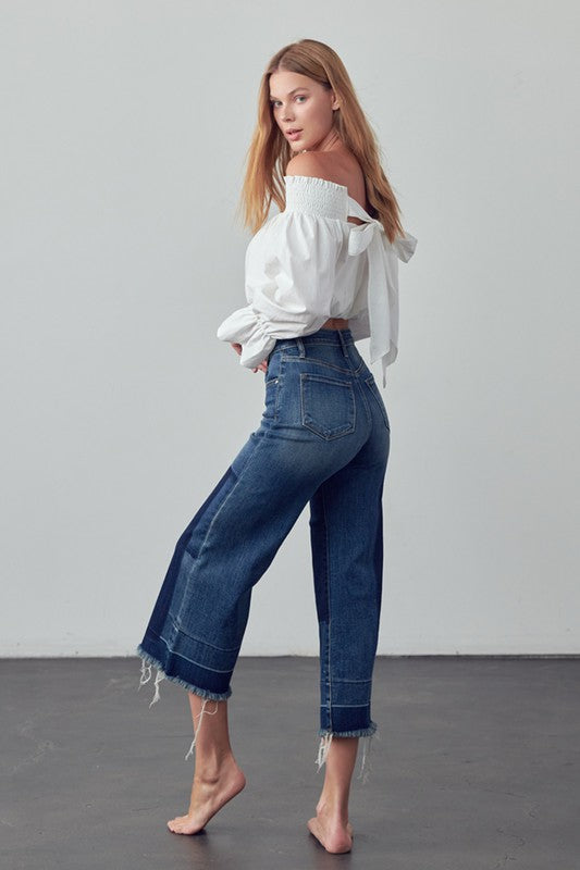 CINDY MIDI-RISE JEANS