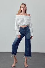 CINDY MIDI-RISE JEANS