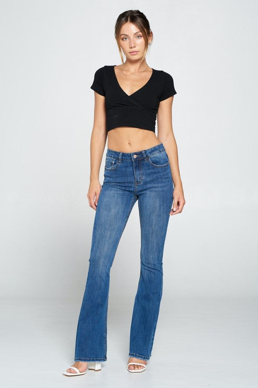 KATHERINE MID RISE FLARE JEANS