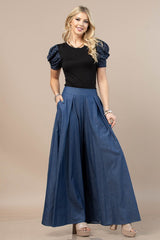 ALEJANDRA DENIM PALAZZO PANTS
