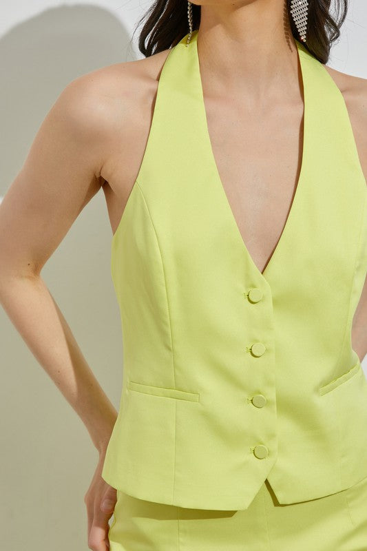 GIANNA LIME TOP