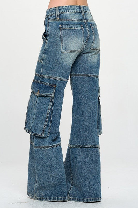 VIRGINIA HIGH RISE CARGO JEANS