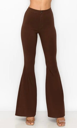 PAULA CHOCOLATE BOTTON PANTS