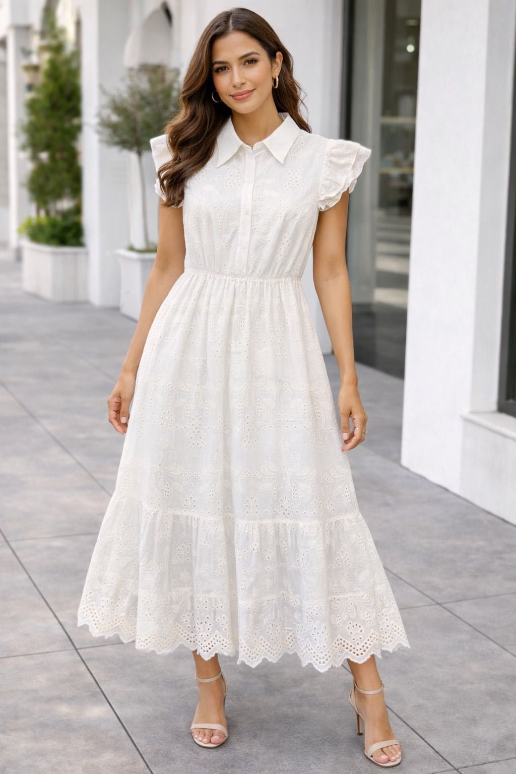 LIANIRA MIDI DRESS S / White