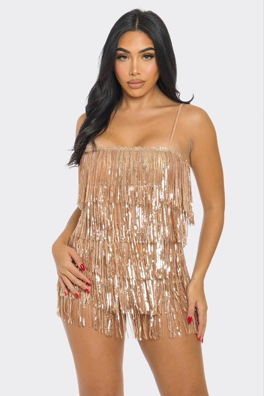 ANABEL SEQUIN ROMPER