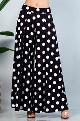 PALAZZO POLKA DOT PRINT PANTS