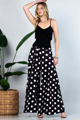 PALAZZO POLKA DOT PRINT PANTS