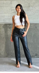 CRISTAL LEATHER PANTS