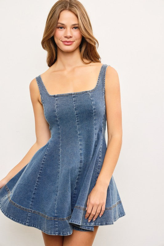 SOFIA DENIM MINI DRESS