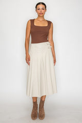 DENISE LEATHER SKIRT