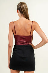 SILVIA LEATHER BODYSUIT