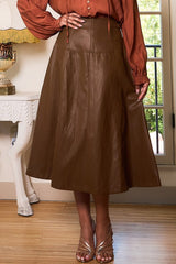 LIUMAR LEATHER SKIRT