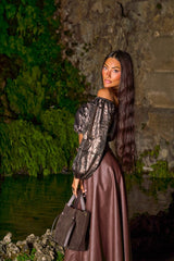 DARLYN LEATHER SKIRT