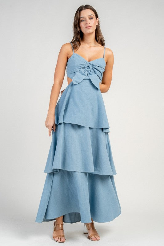 VALENTINA DENIM MAXI DRESS