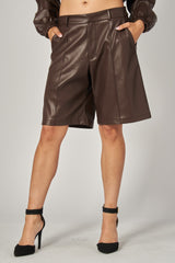 ALOHA LEATHER BERMUDA SHORTS