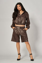 ALOHA LEATHER BERMUDA SHORTS