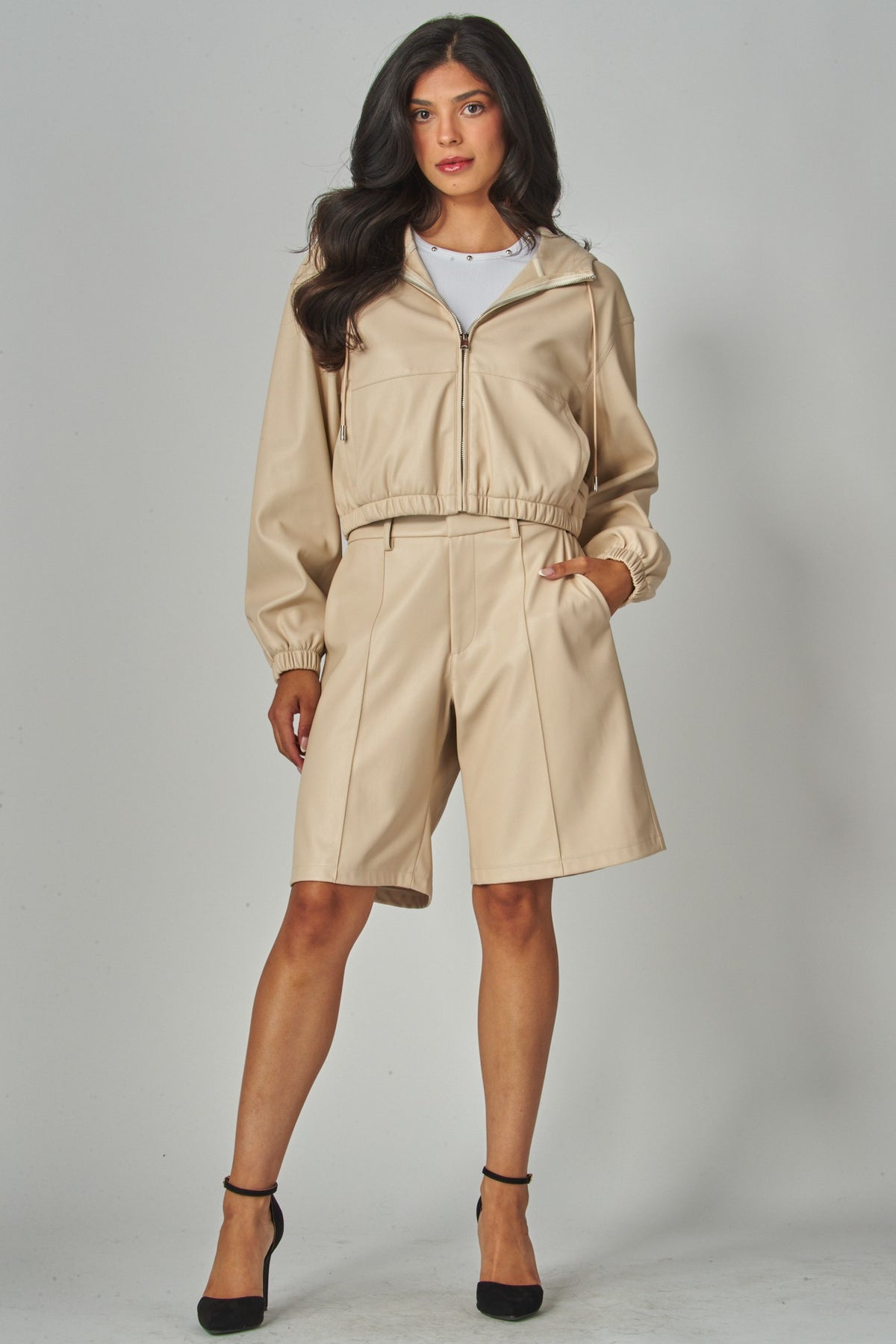 ALOHA LEATHER BERMUDA SHORTS