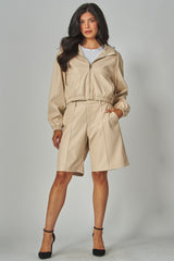 ALOHA LEATHER BERMUDA SHORTS