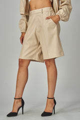 ALOHA LEATHER BERMUDA SHORTS