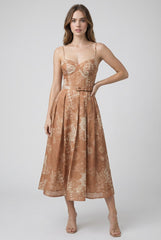 NATHALIA PRINT MIDI DRESS