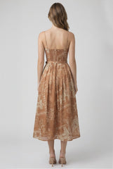 NATHALIA PRINT MIDI DRESS