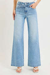 CAROLINE RISE WIDE JEANS