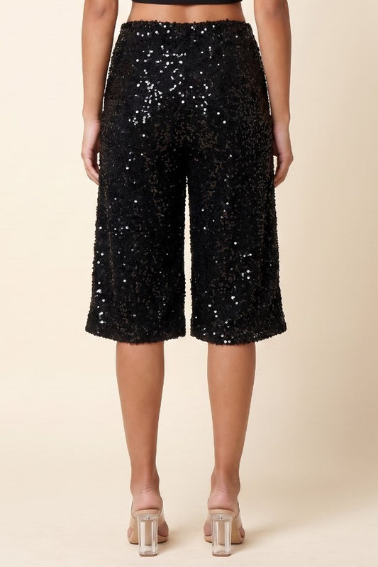 MARITZA SEQUIN BERMUDA SHORTS
