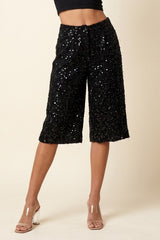 MARITZA SEQUIN BERMUDA SHORTS
