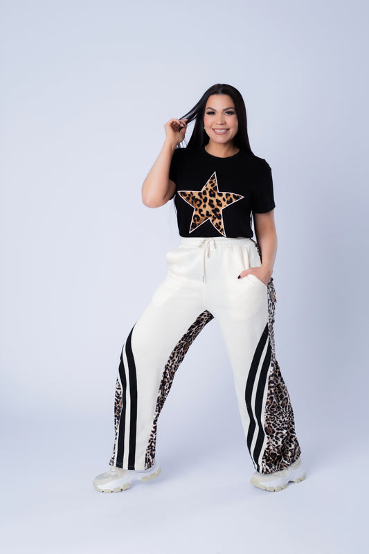 STAR ANIMAL PRINT T-SHIRT 3530