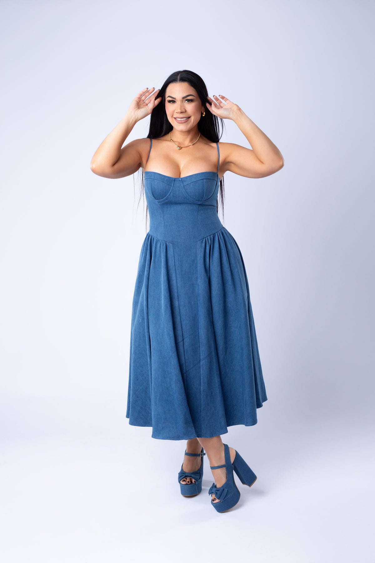 ORIANA DENIM DRESS