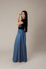 ALEJANDRA DENIM PALAZZO PANTS