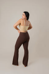 PANTALÓN BOTON PAULA CHOCOLATE