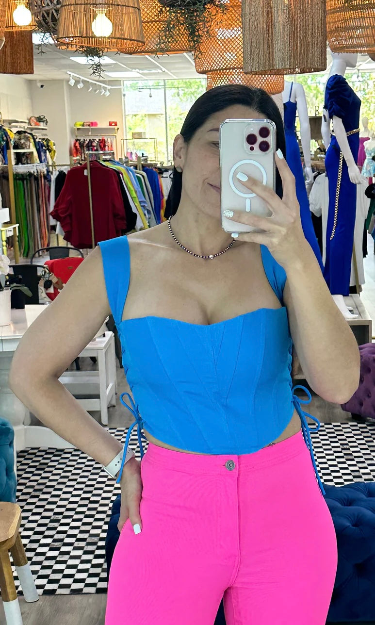 TOP AZUL PAULINA