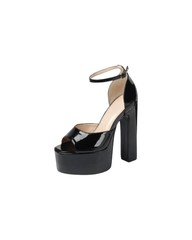 LETICIA PATENT PLATFORM SANDAL