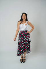 JENNIFER HEARTS PRINT SKIRT