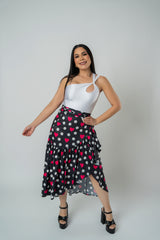JENNIFER HEARTS PRINT SKIRT