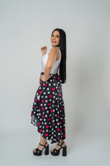 JENNIFER HEARTS PRINT SKIRT