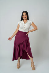 JENNIFER WINE SKIRT