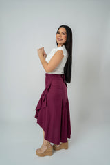 JENNIFER WINE SKIRT