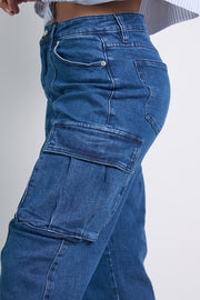 CECIA DENIM CARGO JEANS