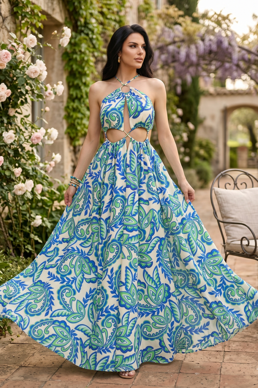 RUSENDY PRINT MAXI DRESS