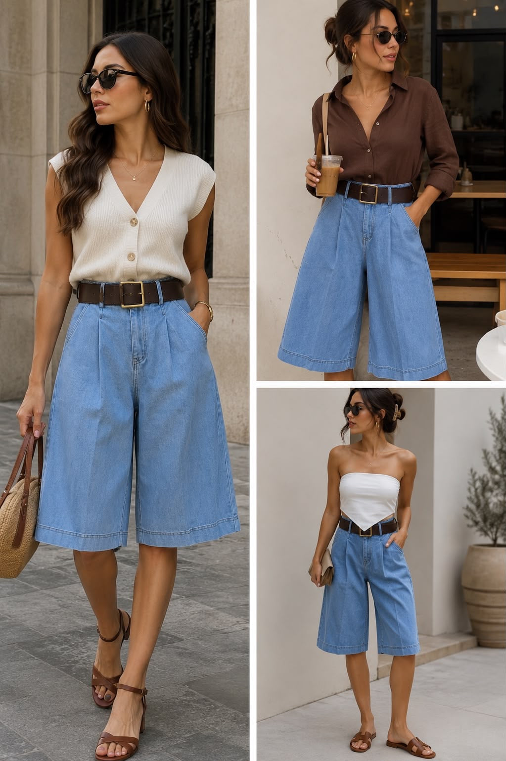GLORIANNY DENIM BERMUDA SHORTS