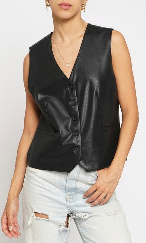 MARENA LEATHER VEST