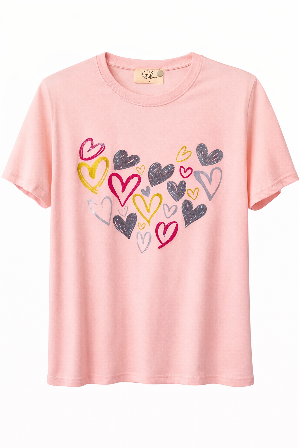 HEARTS PRINT T-SHIRT