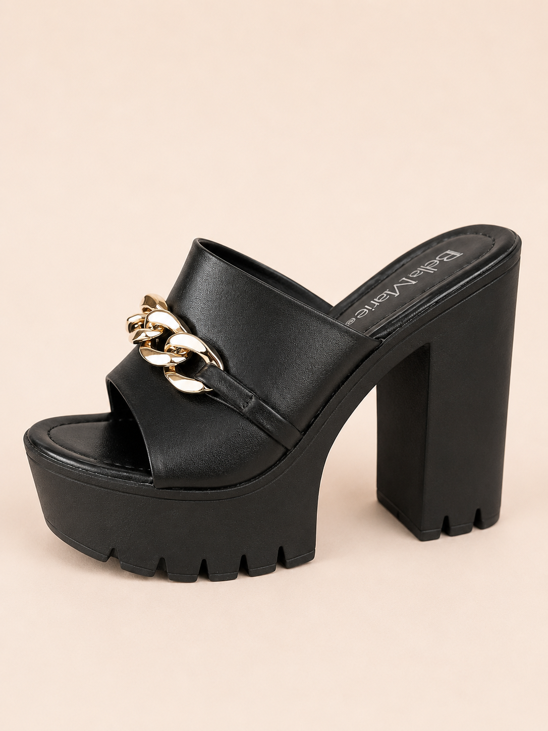 BARBIE BLACK PLATFORM SANDALS